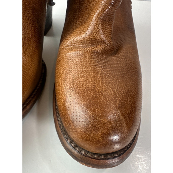 Bed Stu Blaire Leather Ankle Boot Tan Rustic Cobbler Lace Boots Women's Size 9 - Picture 15 of 16